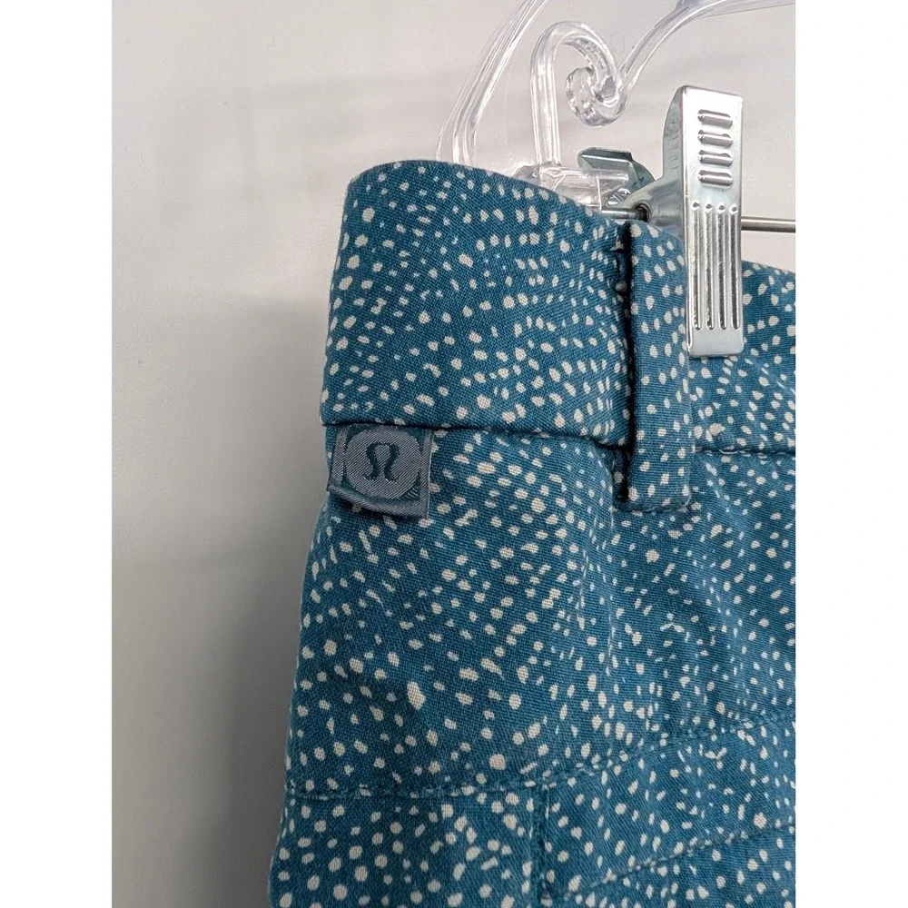 Lululemon Commission Short Dot Print Wave Teal Blue Men's Size 36 Chino ABC